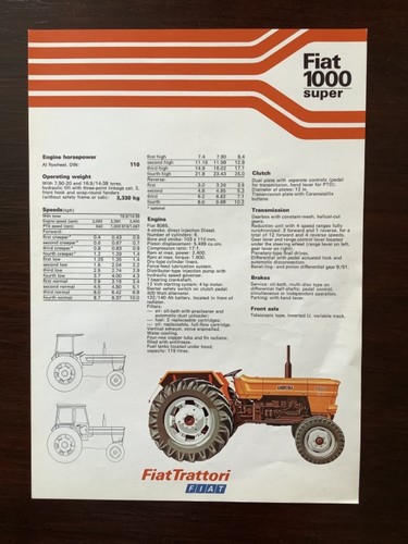 Brechure fiat 1000 super - brechure,